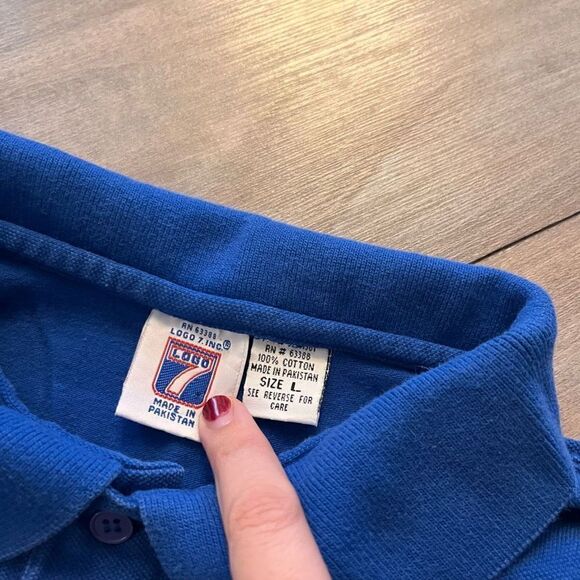 Logo 7 Vintage Florida Gators Blue Athletic Polo Shirt Men Large Bin L-2 - Picture 3 of 4